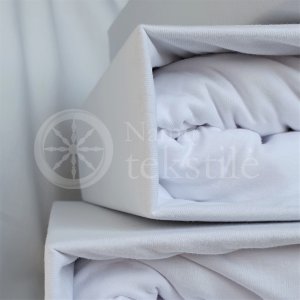 Jersey fitted sheet (white)